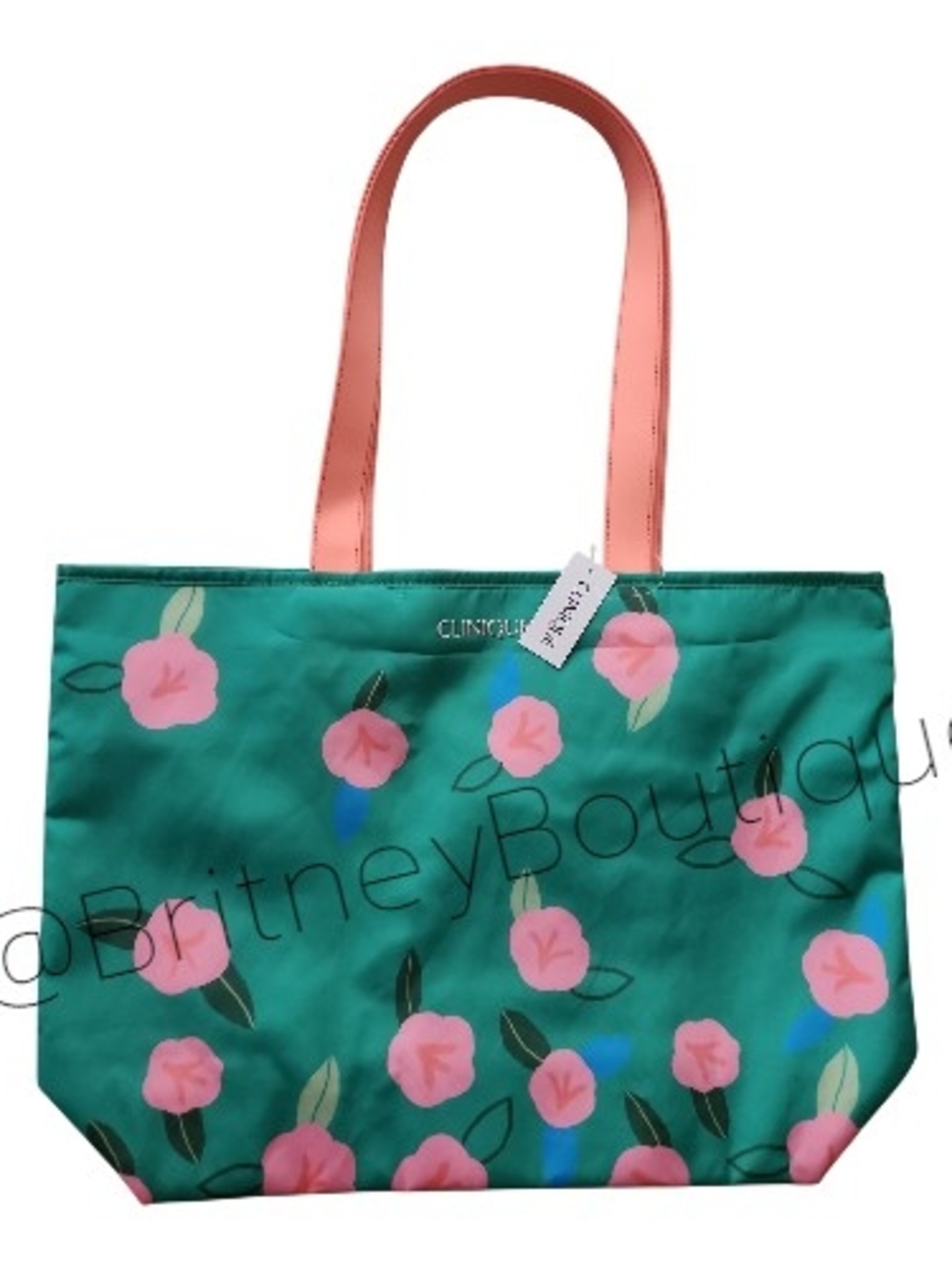 Clinique Spring Green Floral Tote Bag - Picture 6 of 6